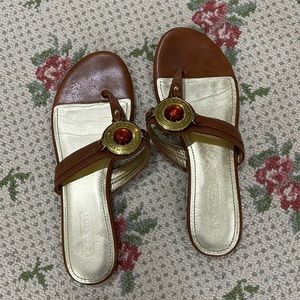 Jewel atoned Coach Sandals (UNAVAILABLE TO SHIP 7/25-8/3)